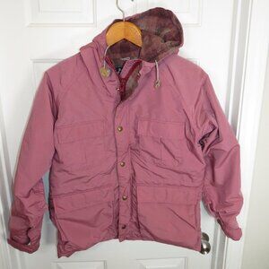 Vintage Woolrich Women's Med. Parka Jacket Wool Blend Lined Hooded Made in USA